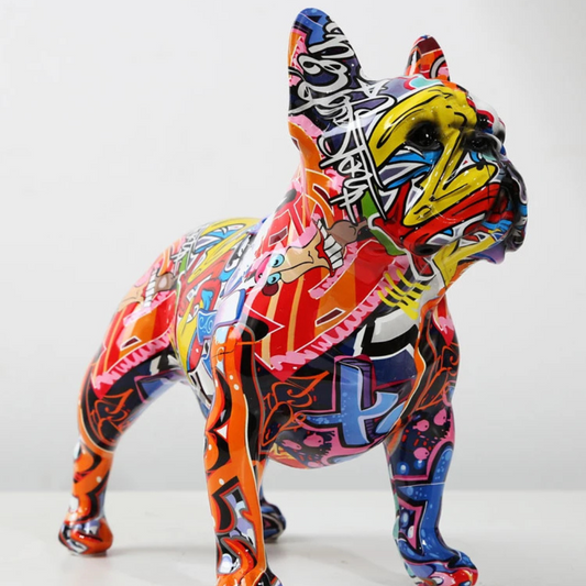 French Bulldog Colorful Sculpture