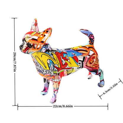 Colorful Pinscher Sculpture