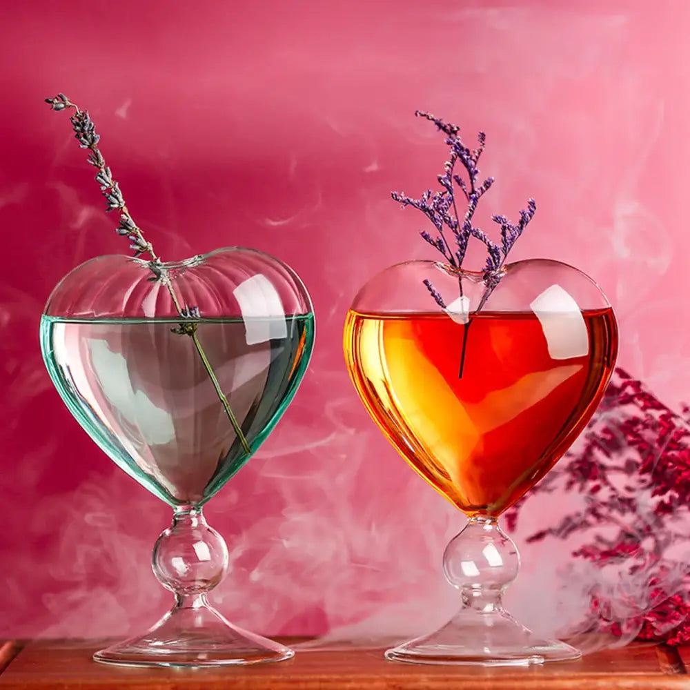 Copo de vidro para Drinks personalizados modelo Coração - 240ml 045