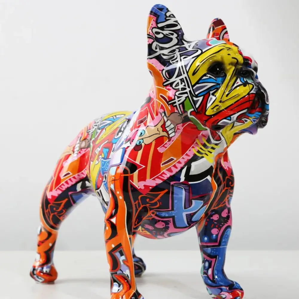 Escultura Buldogue Francês colorida Colorful French Bulldog 005