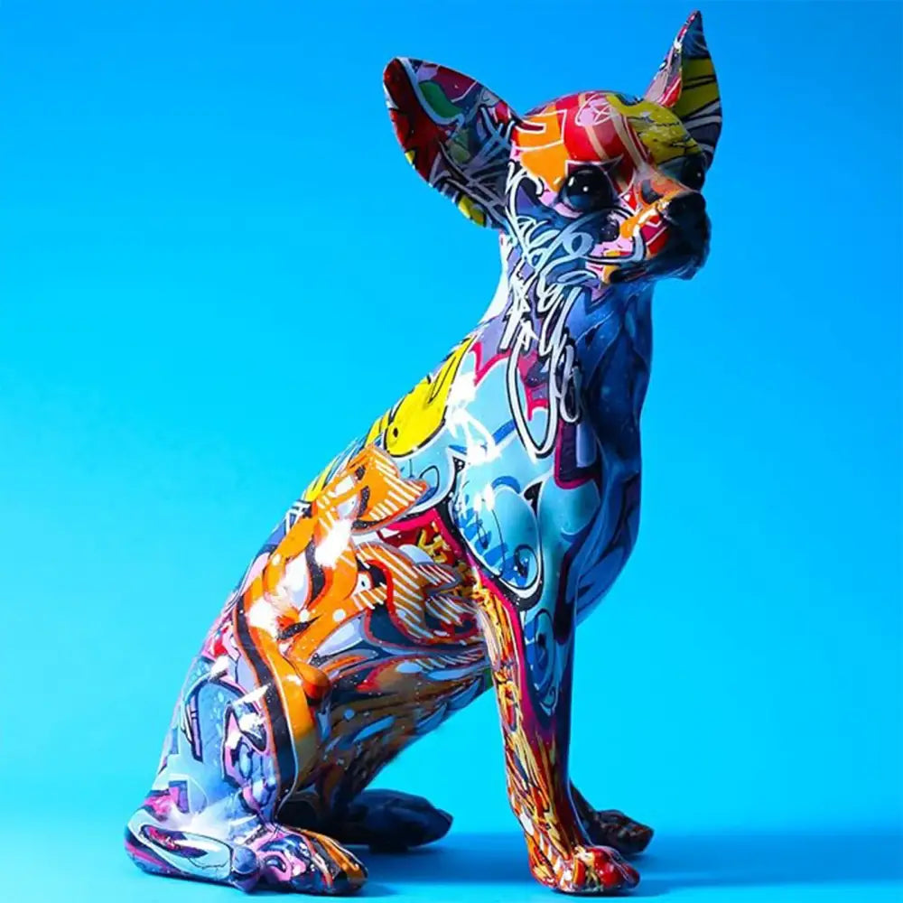Colorful Chihuahua Sculpture Colorful Chihuahua Sculpture 020