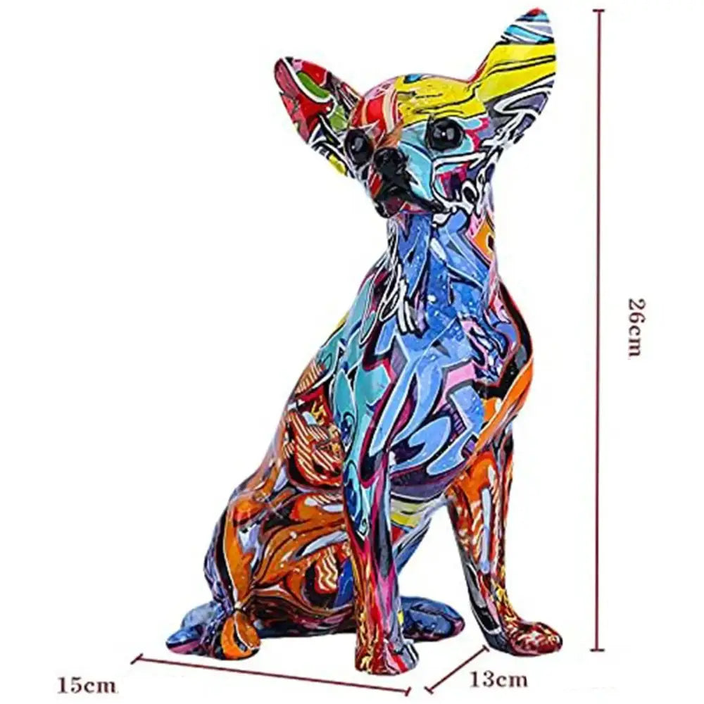 Colorful Chihuahua Sculpture Colorful Chihuahua Sculpture 020