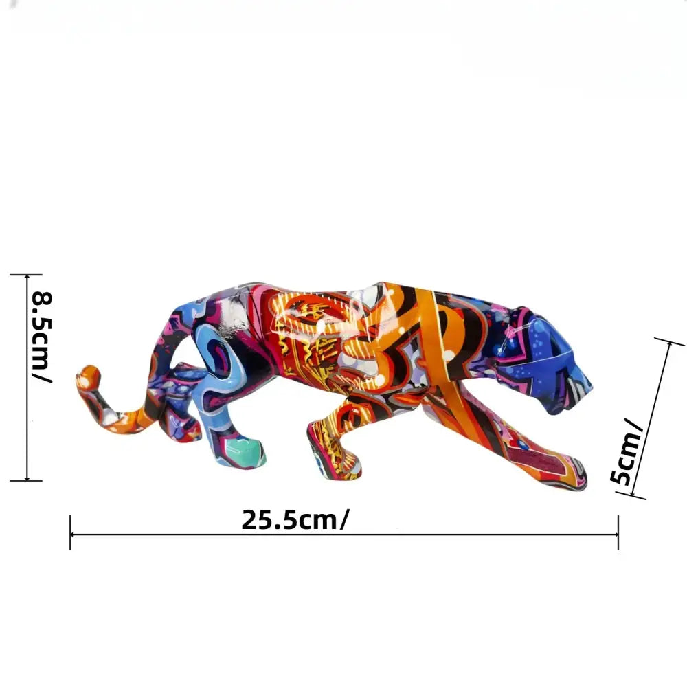 Escultura pantera colorida Escultura pantera - 1 027
