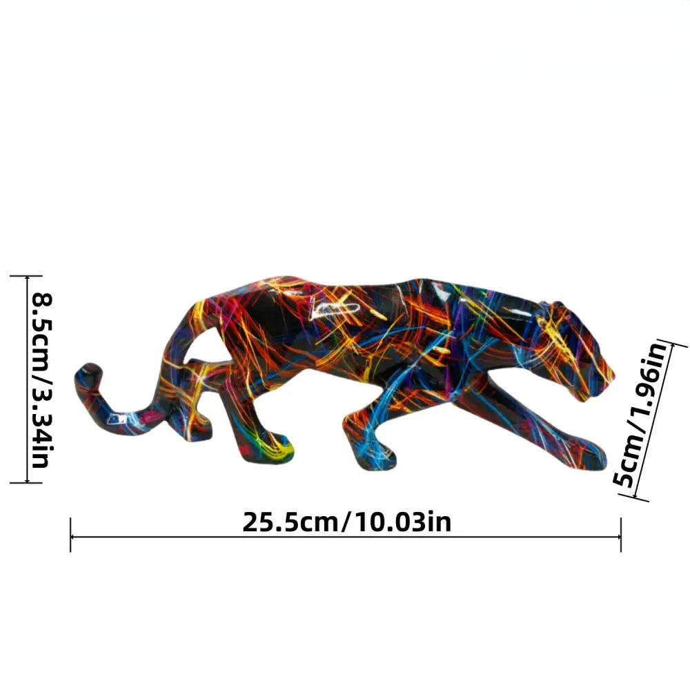 Escultura pantera colorida Escultura pantera - 2 027