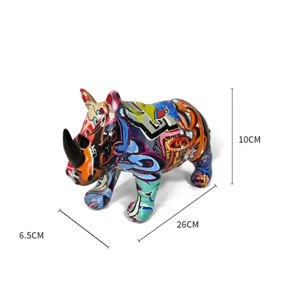 Escultura Rino Colorida Rino colorida 029