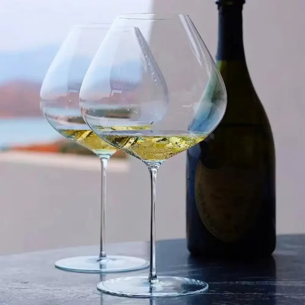 Modern Tall Stem Crystal Wine Goblet – Contemporary 480 ml Set of 6 Wine Glasses 039