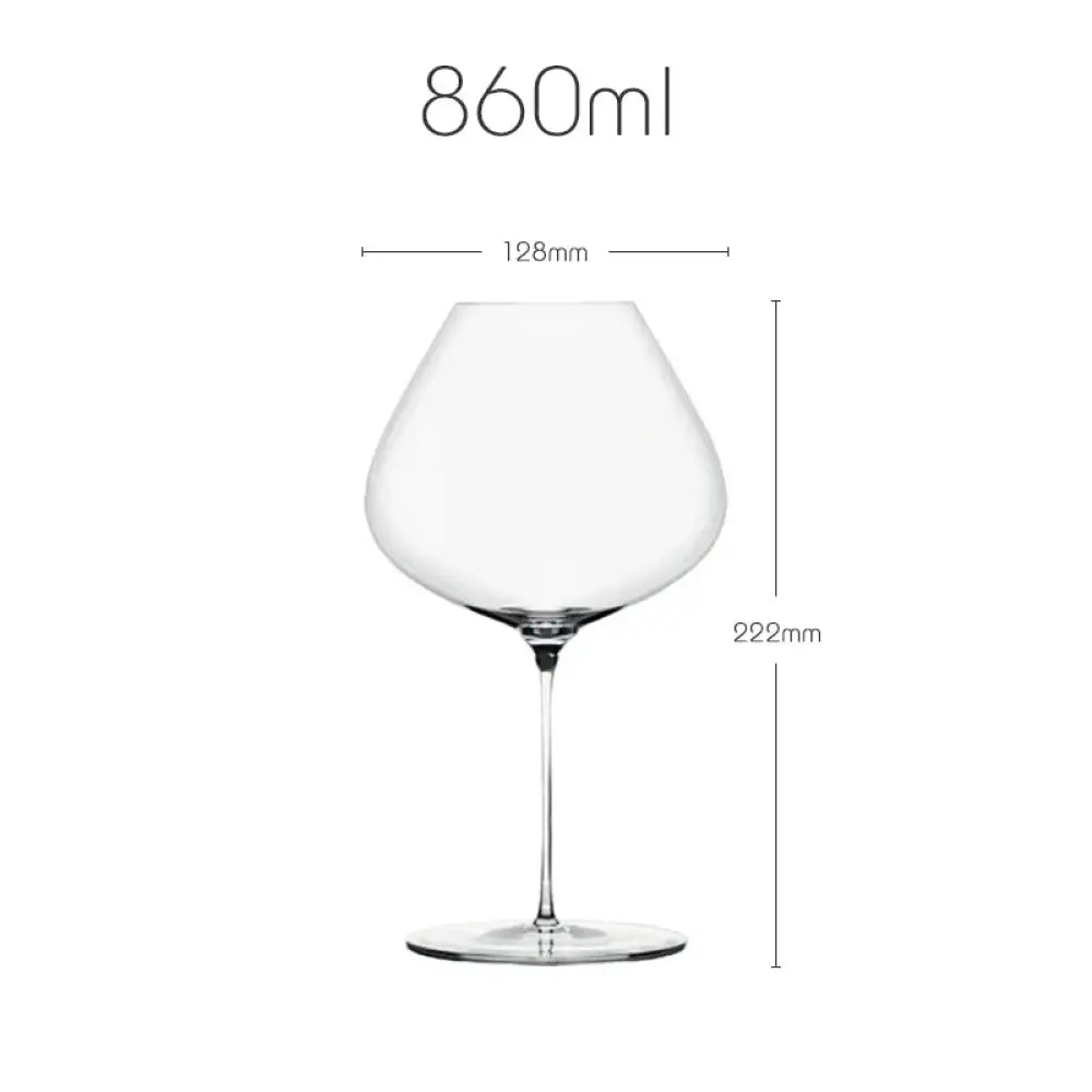 Modern Tall Stem Crystal Wine Goblet – Contemporary 480 ml Set of 6 Wine Glasses 039